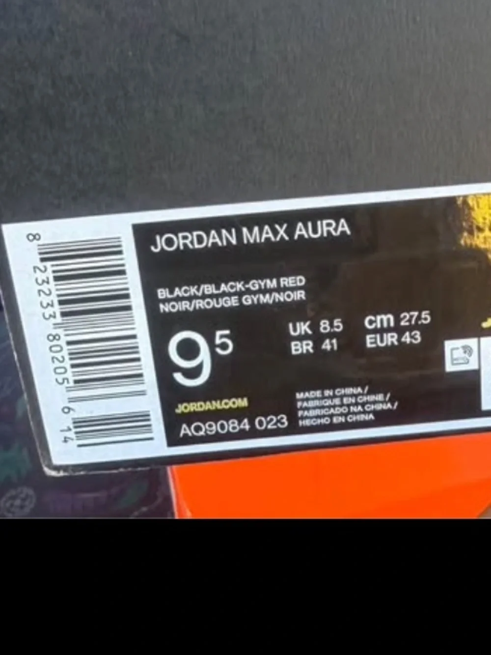 Jordan Men's Black and Red High-Top Basketball Sneakers